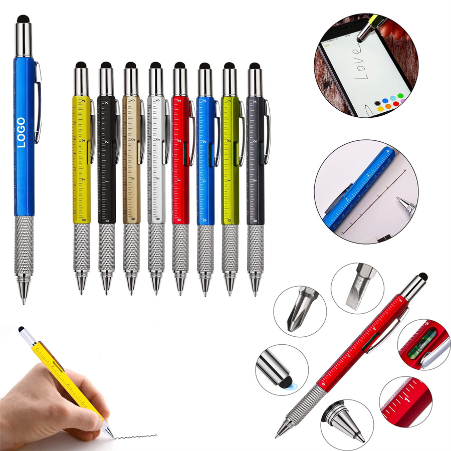  6 in 1 Multi Functional Tool Pen w/ Screw Heads