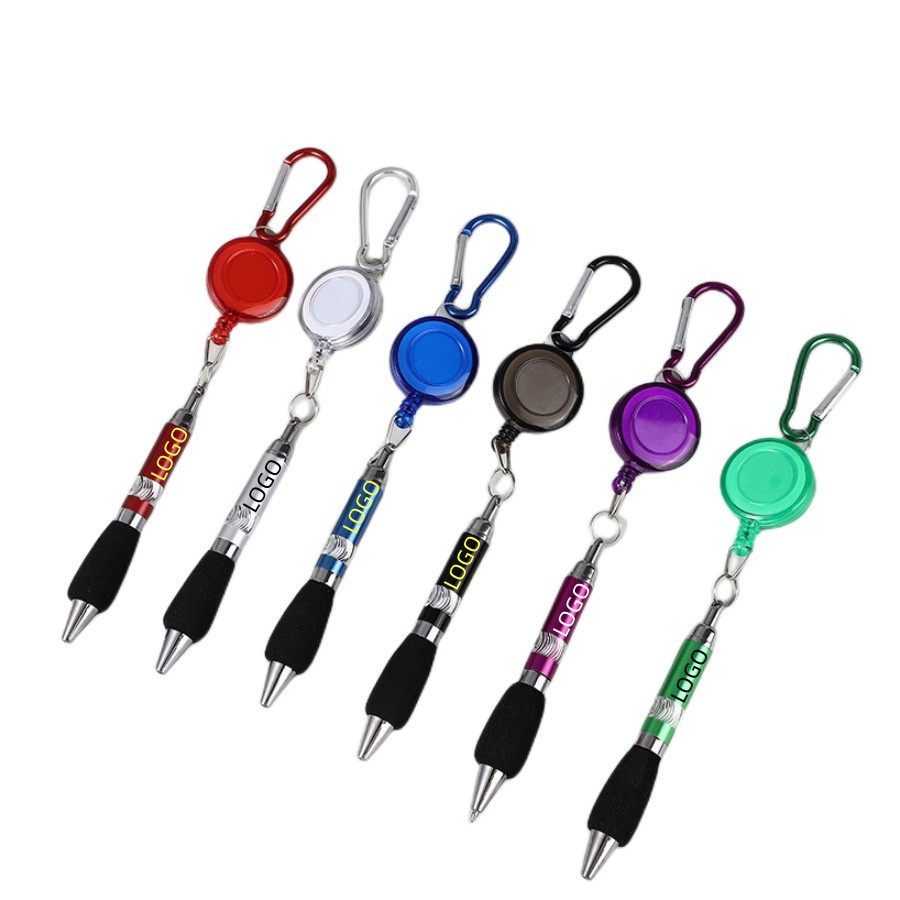 Retractable Metal Pen with Easy To Pull Buckle 