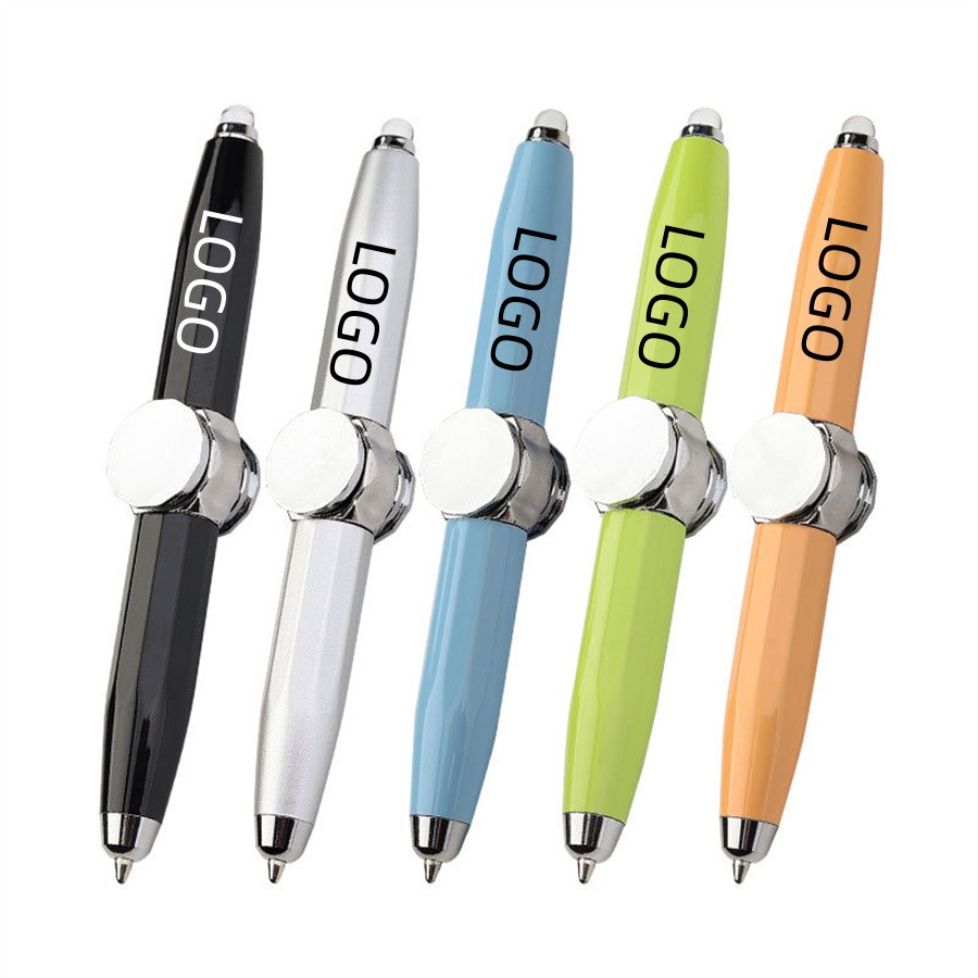 Fingertip Gyro LED Ballpoint Pen