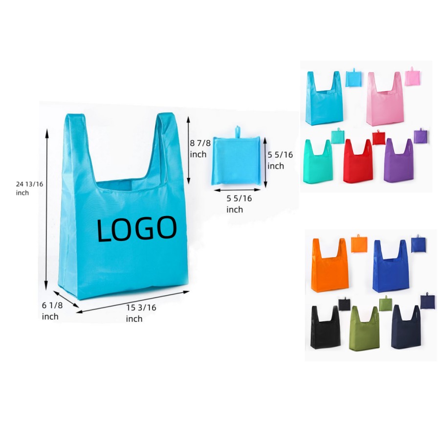 Foldable Lightweight Oxford Shopping Tote Bag