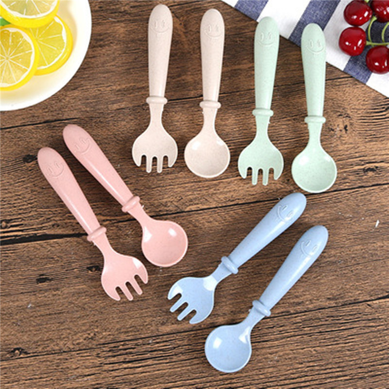 Degradable Wheat Straw Fork spoon set