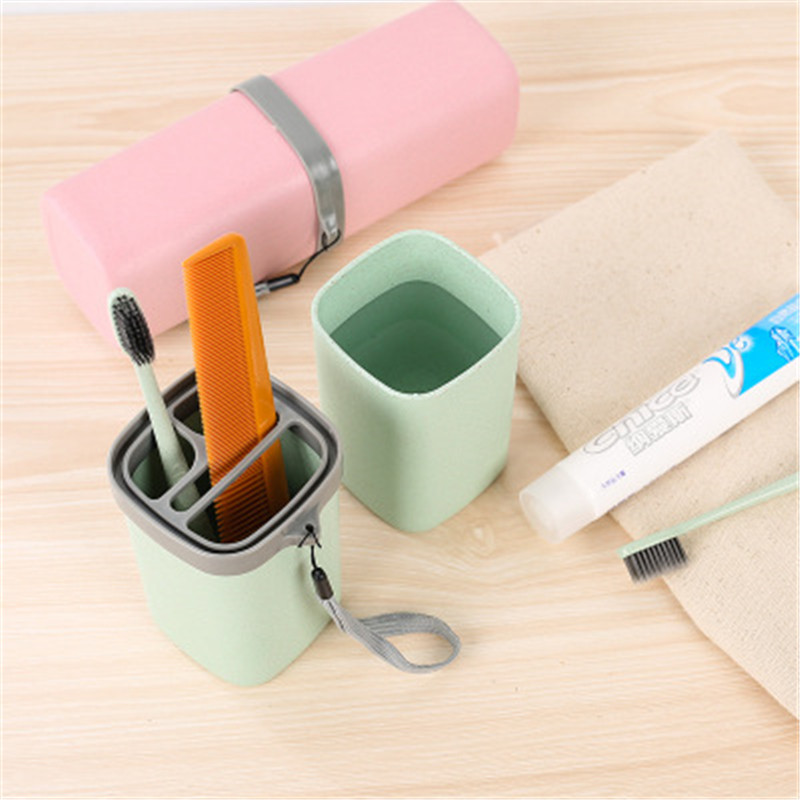 Wheat straw Portable Travel Toothbrush Box