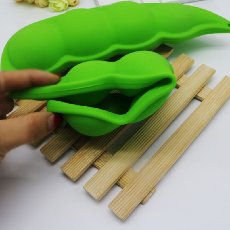 pea shape silicone pencil case