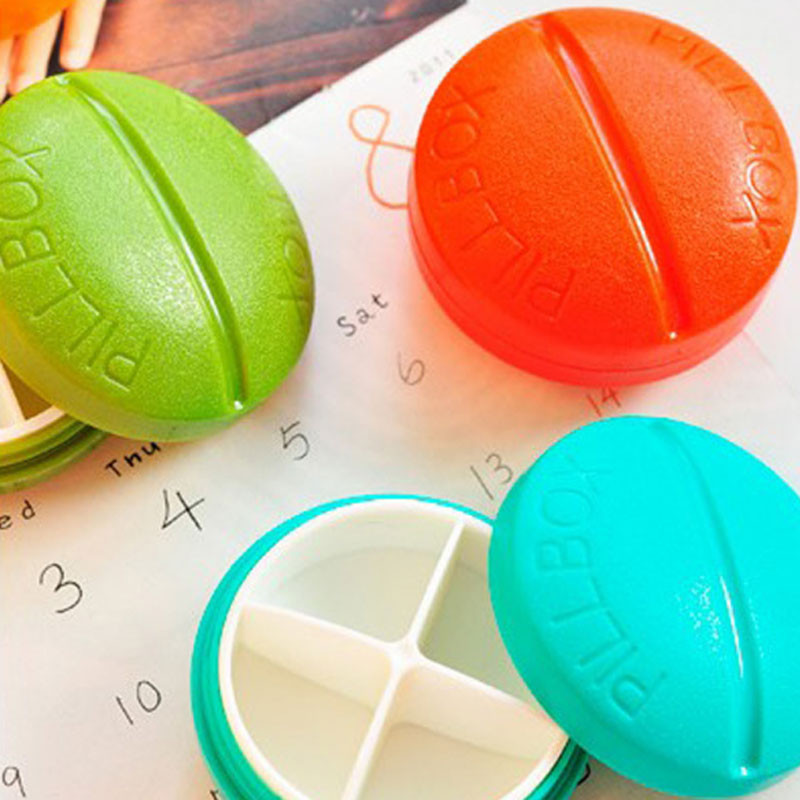 Candy-colored Round Pill Case