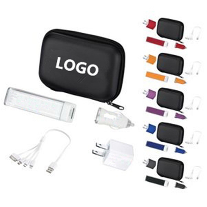Mobile Tech Travel Accessory Kit w/USB Wall Charger