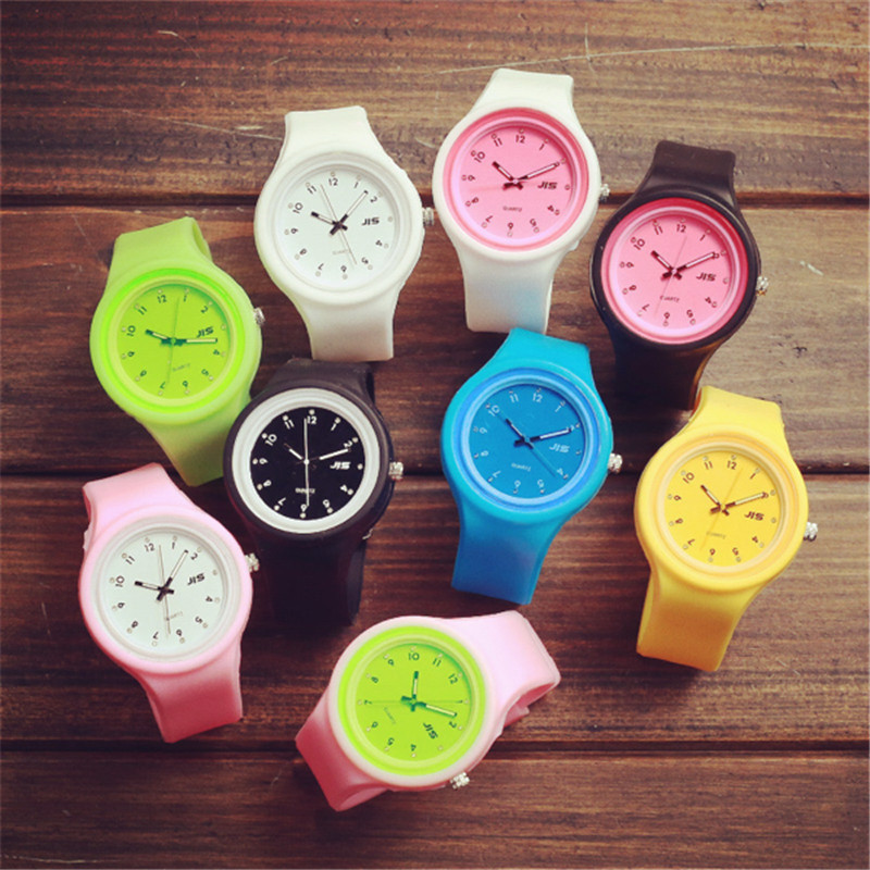 Silicone Bracelet Watch w/ Adjustable Strap