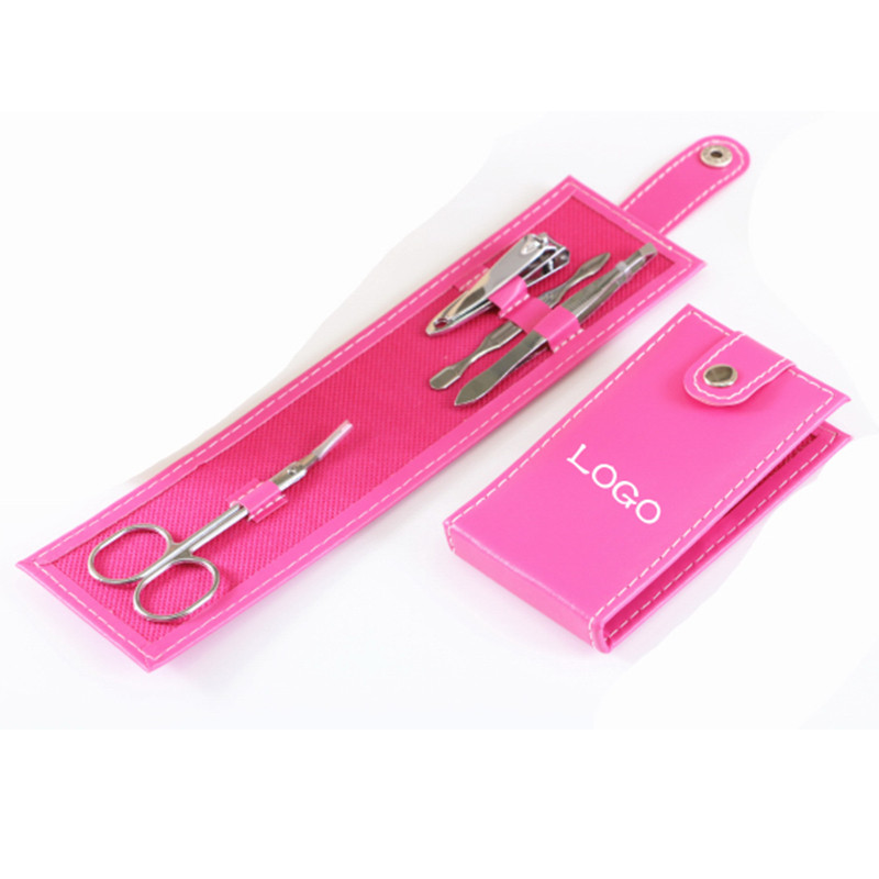 4 piece PU Leather Manicure Set