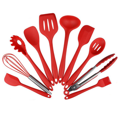 Silicone Kitchen Utensil 10 Piece Cooking Set