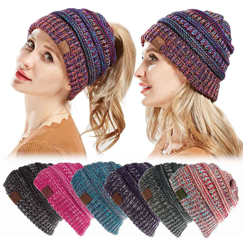 Women Winter Knitted Wool Hat 