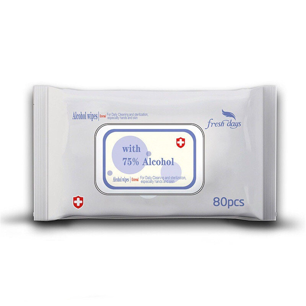 80 Counts Alcohol Sanitizing Wet Wipes