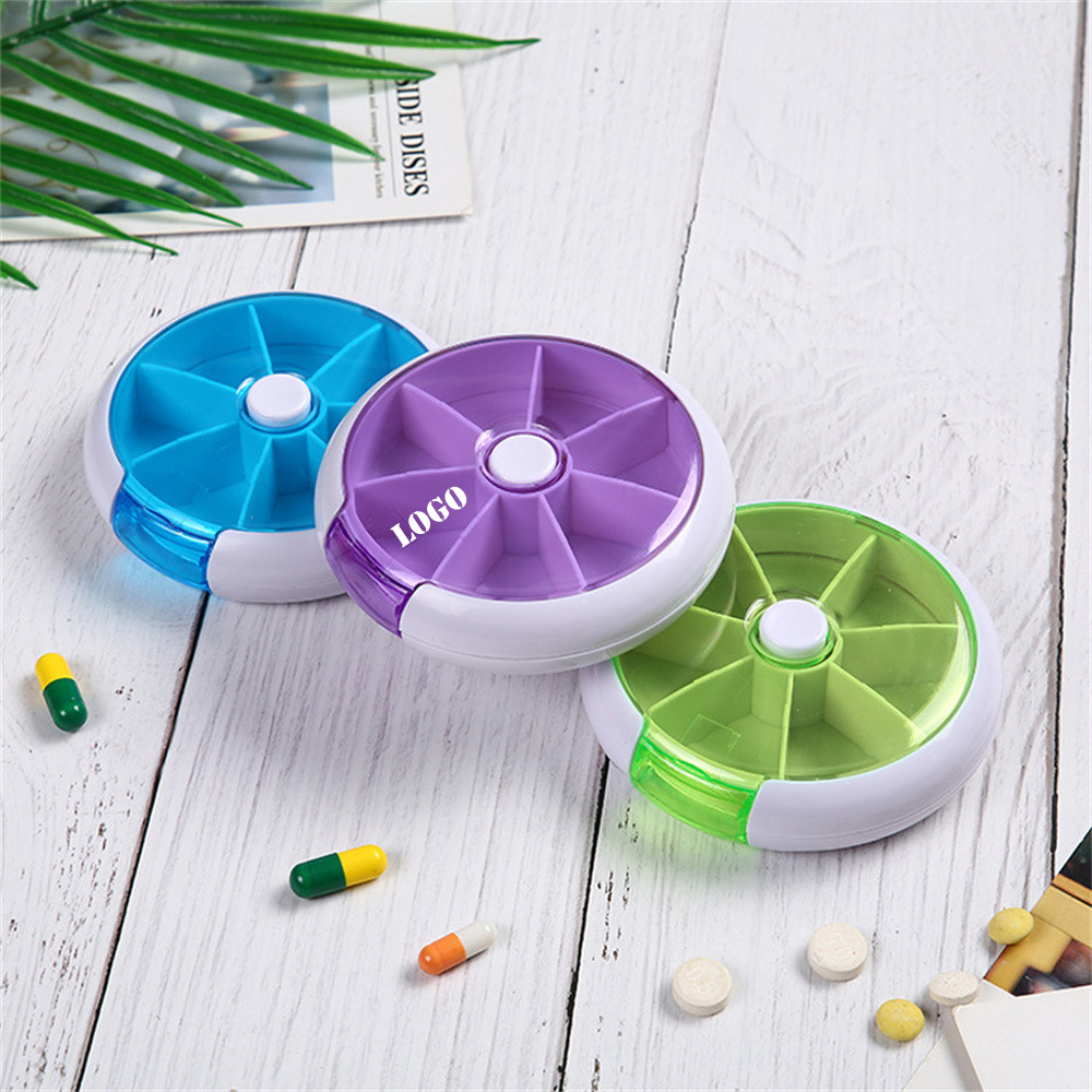 Round Rotating Pill Box