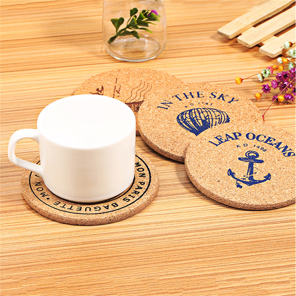 Absorbent Circular Cork Coasters