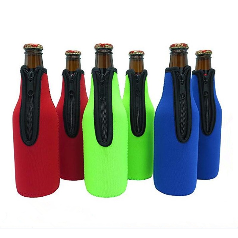 11 oz. Neoprene Zip-Up Beer Bottle Kooler