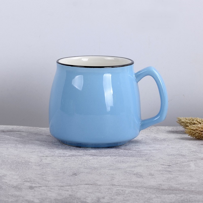 13 oz. Pot-Bellied Ceramic Coffee Cup