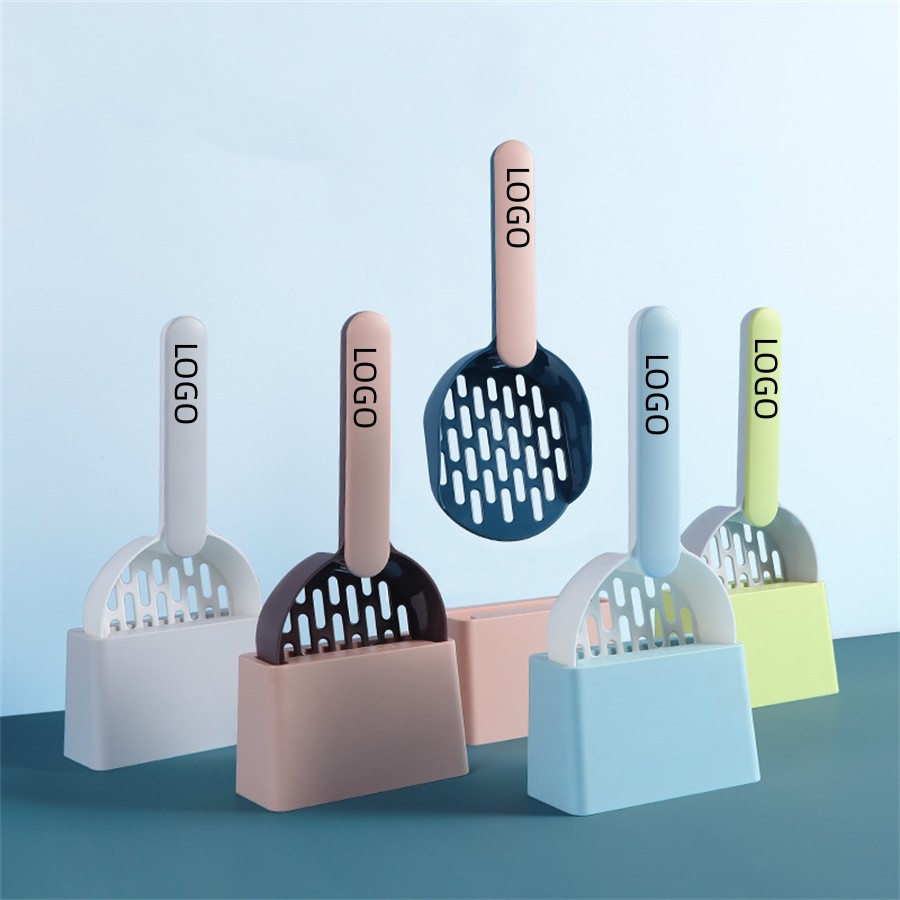 Plastic Cat Litter Scoop  With Holder