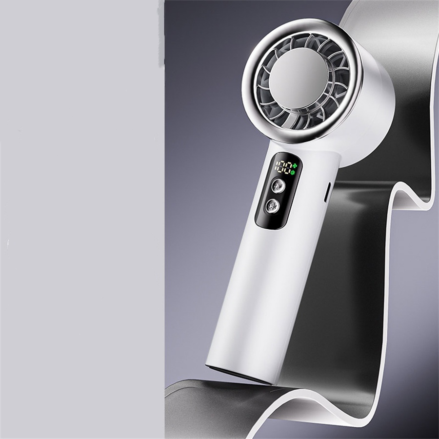 Handheld Turbo Fan with Smart Power Display