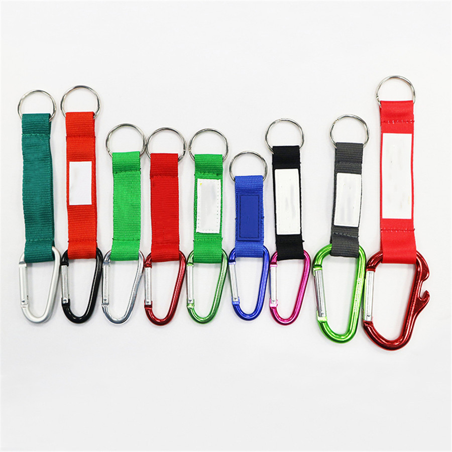 D-type Aluminum Carabiner with Customizable Webbing Strap
