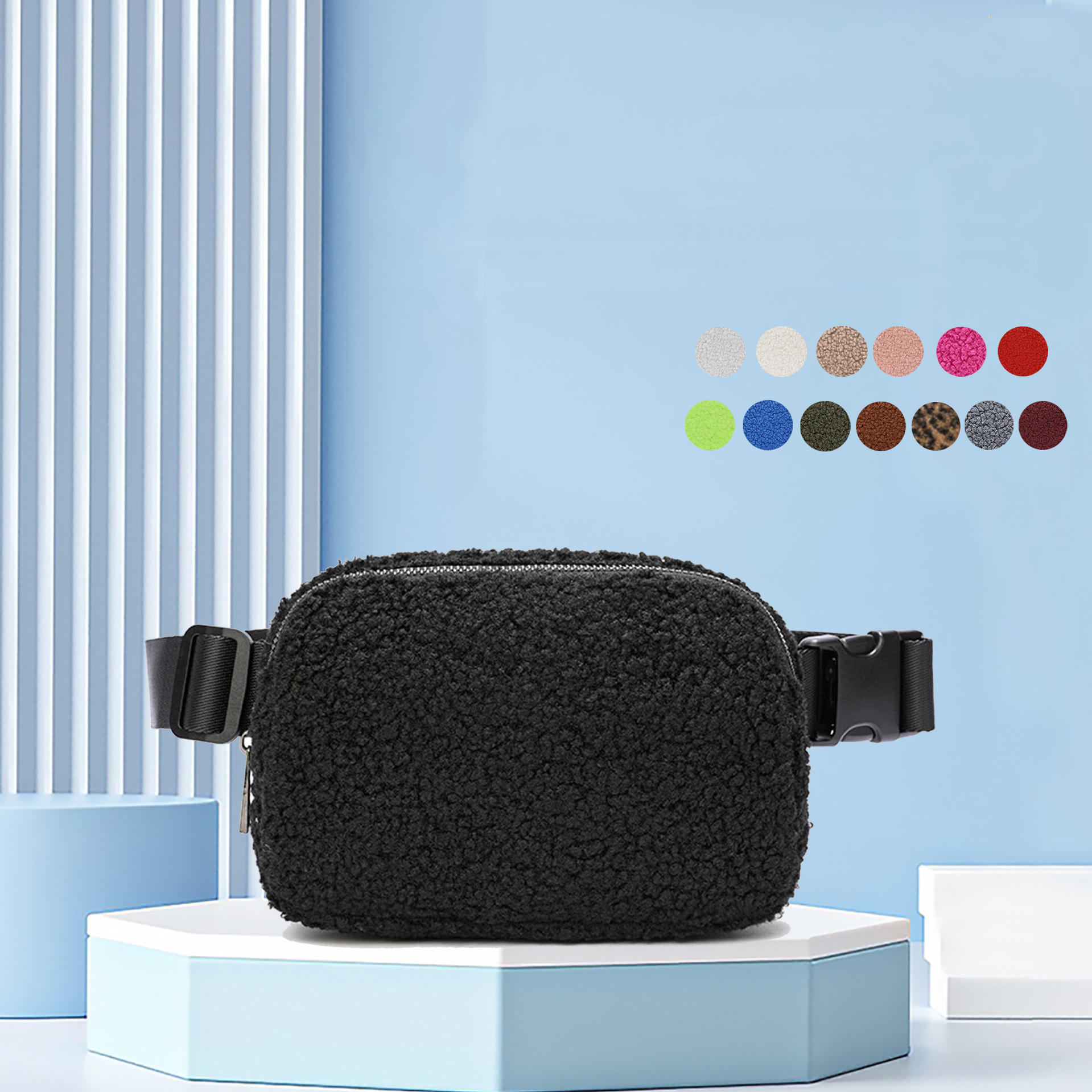 Fleece Belt Bag Sports Waist Pack