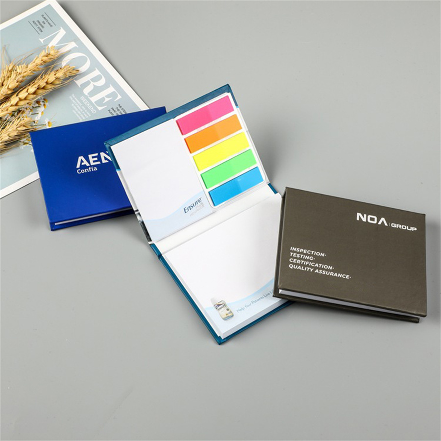 Custom Hardcover Notepad with Sticky Notes