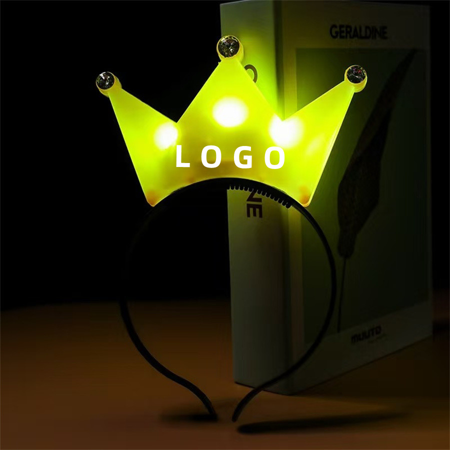 LED-Flashing Crown Headbands for Concerts and Company Events