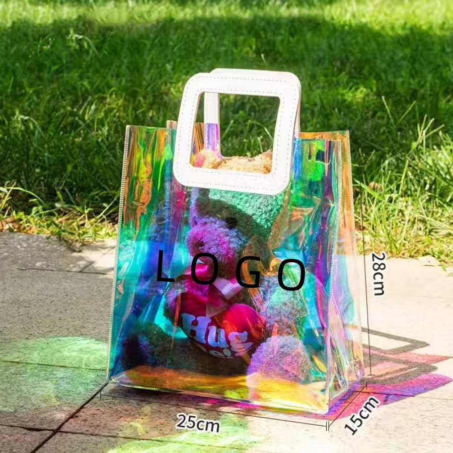 2025 Trendy Iridescent PVC Tote Bag 