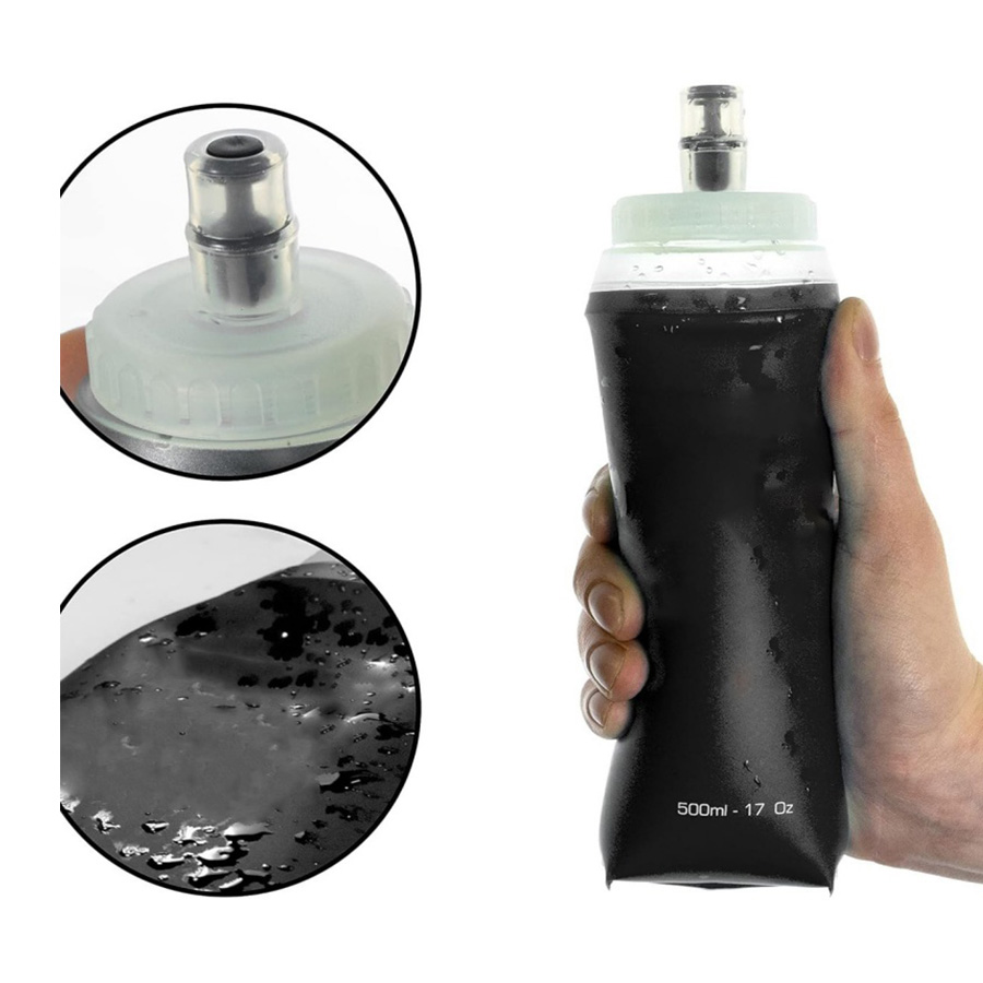 17oz Portable Foldable Soft Water Bottle for Sports & Outdoor