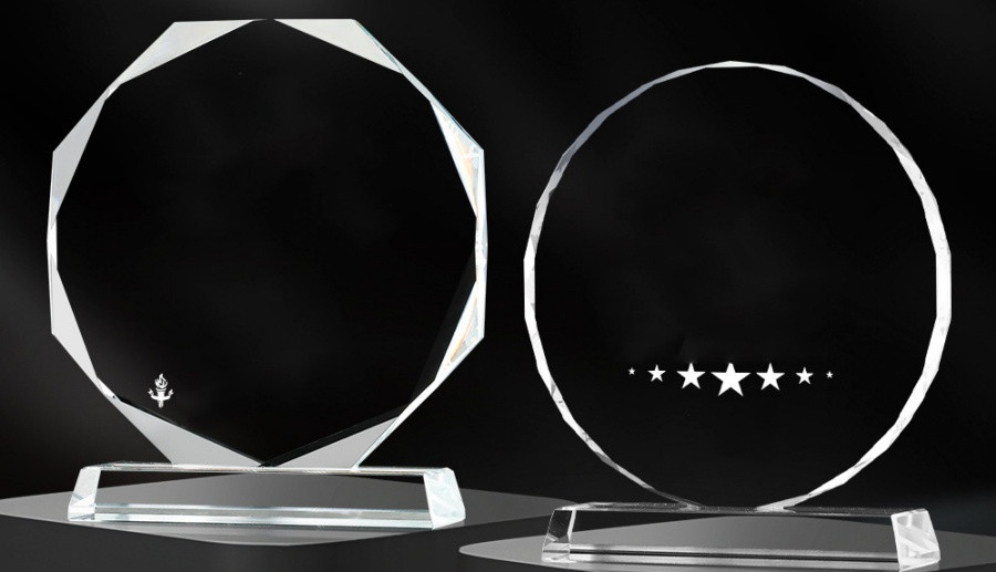 Crystal Trophies for Awards Customizable for Team & Employee Recognition